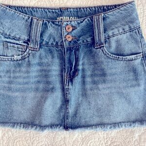 Rewash Light Blue Denim Mini Skirt